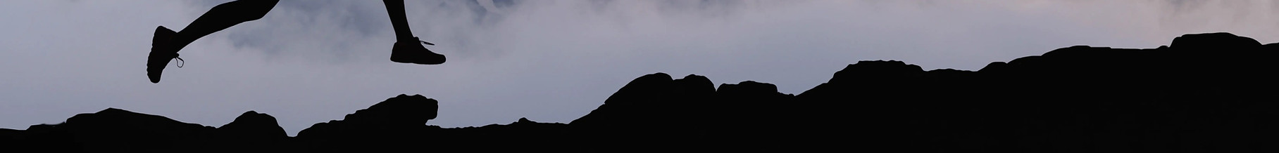 Runner on a mountain trail near Denver